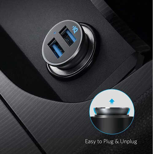 מטען לרכב USB כפול ANKER 4.8A 24W דגם A2727